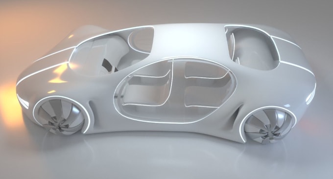 Gig Preview - Accurate 3d car model, sci fi vehicle, render in v ray, 3ds max, automotive, skp