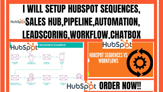 Gig Preview - Setup hubspot sales hub pipeline automation leadscoring hubspot workflow chatbox