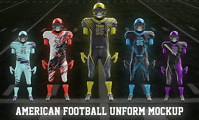 Bestseller - design custom american football uniform 3d mockup