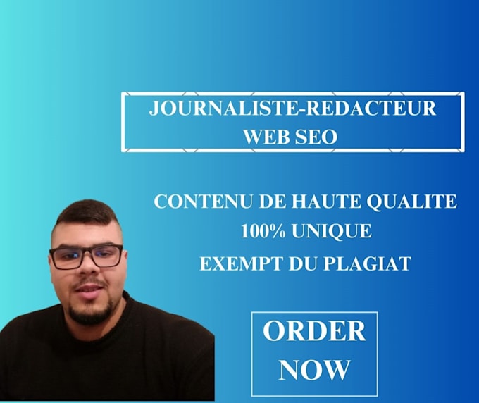 Gig Preview - Je rédige des articles SEO optimisés et des blog posts