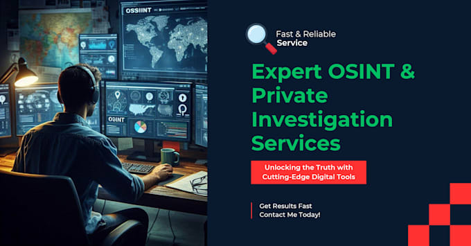 Gig Preview - Do expert osint and private investigation services