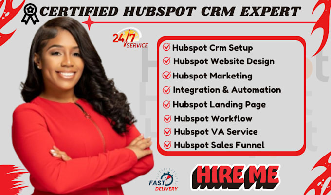 Gig Preview - Setup hubspot crm hubspot VA workflow marketing automation hubspot landing page