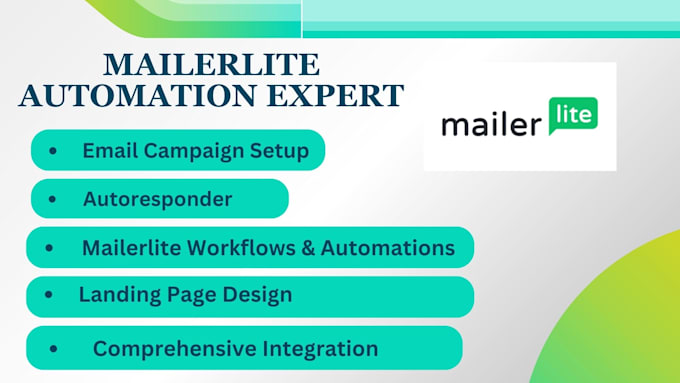 Gig Preview - Set up professional mailerlite email marketing, automation, landing pages, forms