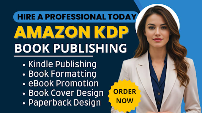 Gig Preview - Do amazon kdp book publishing kindle publishing book formatting ebook promotion