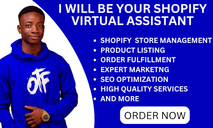 Gig Preview - Be your shopify virtual assistant,setup shopify dropshipping store,store manager