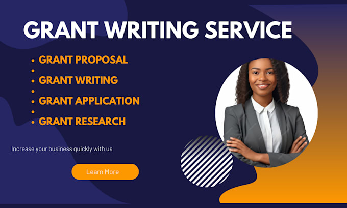 Gig Preview - Do grant proposal writing, application, business plan, pitch desk grant writer