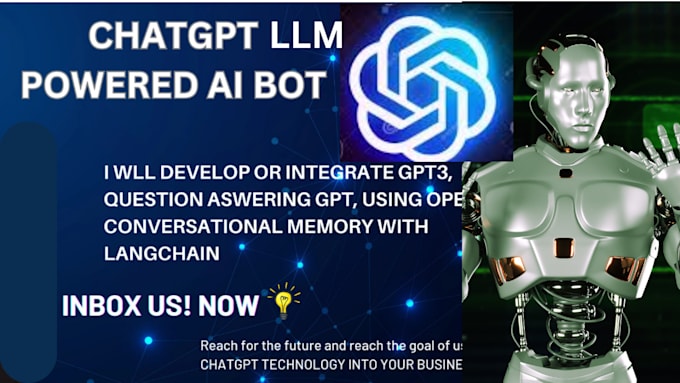 Gig Preview - Build llm chatbot using langchain gpt4 llama models, chatgpt as ai saas webapp