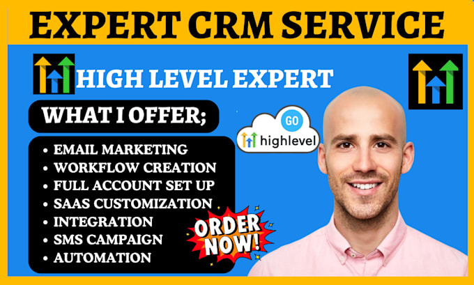 Gig Preview - Do go high level email marketing automation gohighlevel workflow sms expert