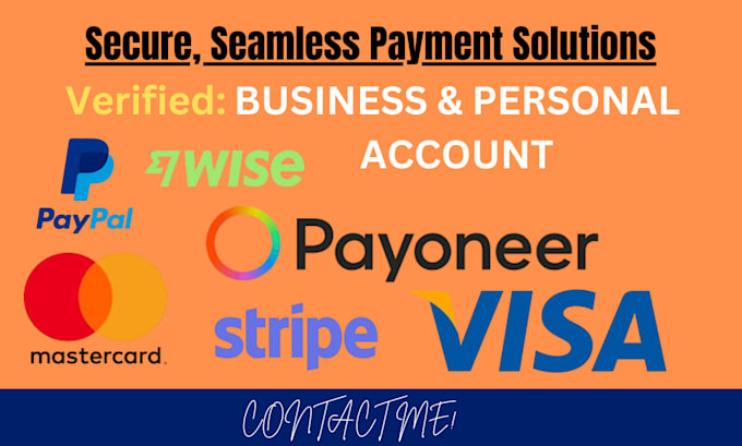 Bestseller - set up paypal, stripe, payoneer, wise, bank accounts for your business