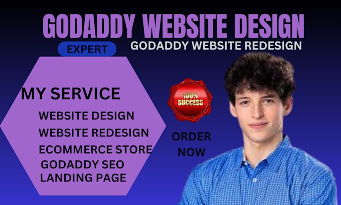 Gig Preview - Do godaddy website design godaddy website redesign develop godaddy