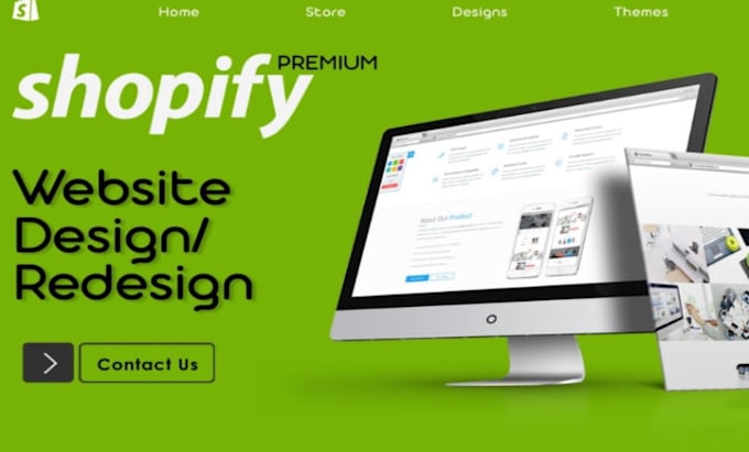 Gig Preview - Build design create shopify store shopify website shopify dropshipping store