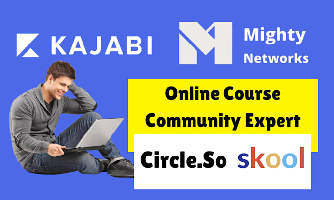 Gig Preview - Setup skool onlinecourse community circle so kajabi might network vonza