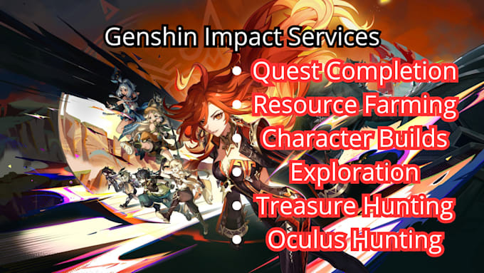 Gig Preview - Help in genshin impact exploration for you