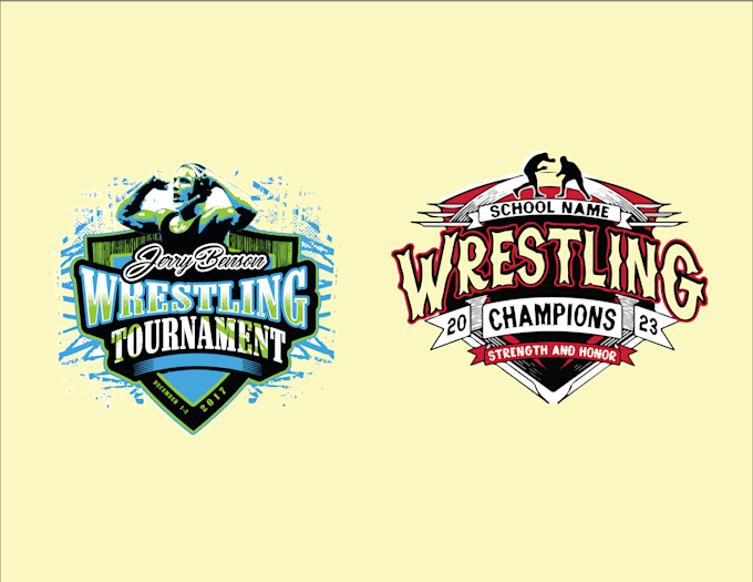 Bestseller - unique modern wrestling logo design