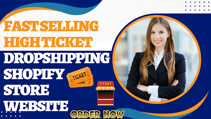 Gig Preview - Design fast selling high ticket dropshipping shopify store website