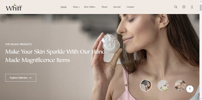 Gig Preview - Design captivating skincare shopify store beauty face care website nail dropship