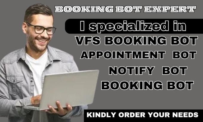 Gig Preview - Do notify booking bot, vfs booking bot, appointment booking bot, booking bot