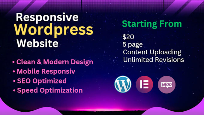 Gig Preview - Design or redesign a responsive wordpress website