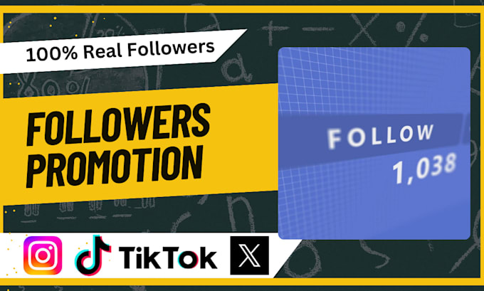 Gig Preview - Grow your tiktok, instagram, and twitter followers organically