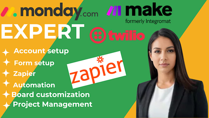 Gig Preview - Setup monday crm workflow clickup asana trello automation zapier api integration