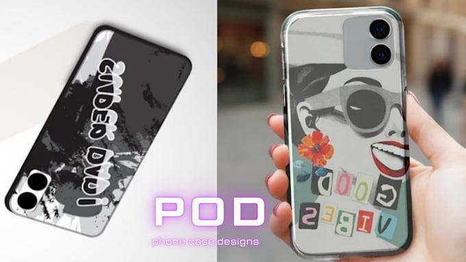 Gig Preview - Create trendy phone case design for pod on etsy shopify stan printify