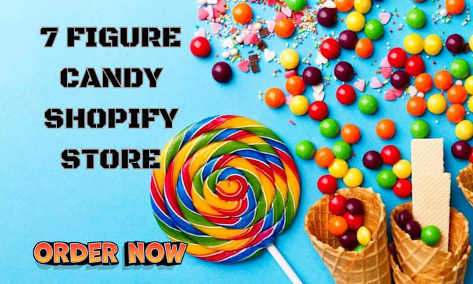 Bestseller - design candy shopify store ice cream candy store cookie store chocolate website