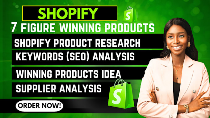 Gig Preview - Do dropshipping product research to find shopify winning products shopify store