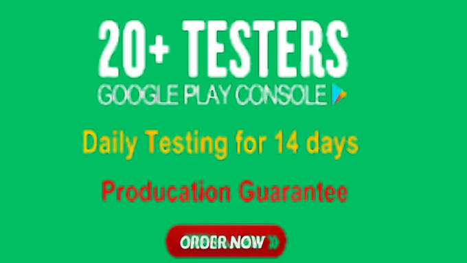 Gig Preview - Provide 20 testers for google play close app testing and pre release testing