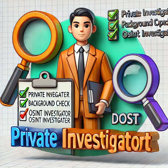 Gig Preview - Do osint background checks and investigations act as your private detective