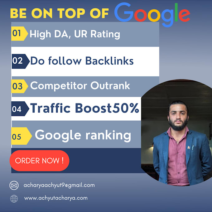 Gig Preview - Create high da dofollow backlinks to boost your SEO ranking