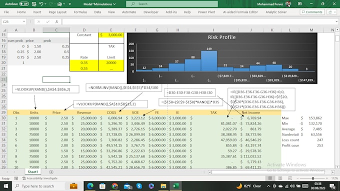 Gig Preview - Do excel formulas, data processing, and automation