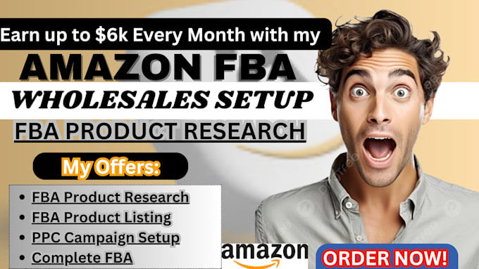 Gig Preview - Do amazon fba, wholesale product research, product listing and proof