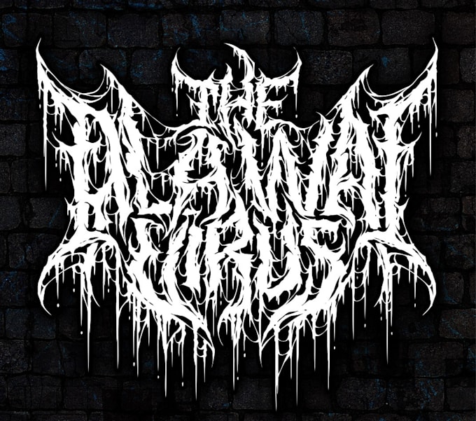 Gig Preview - Design a slamming death metal logo font with chrome