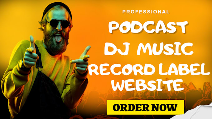 Gig Preview - Build podcast website music artist dj record label band music wordpress website