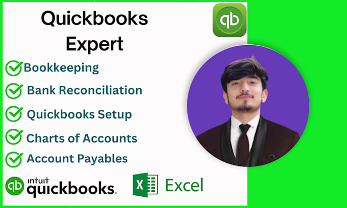 Gig Preview - Do expert bookkeeping, bank reconciliation quickbooks setup,chart of accounts