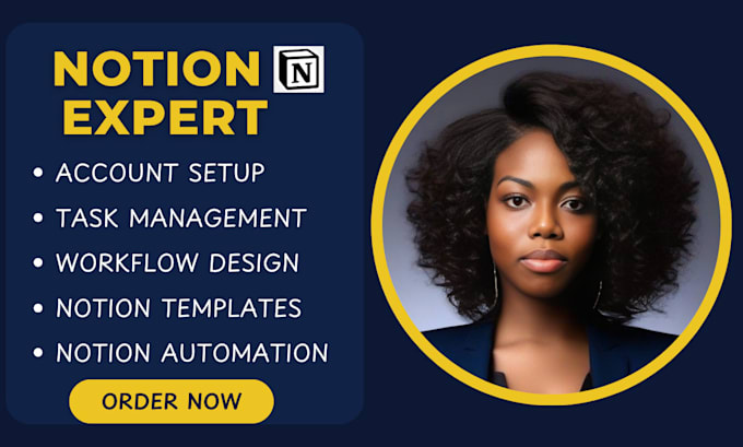 Gig Preview - Do notion design and project task management on notion as notion expert