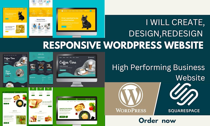 Bestseller - create wordpress website design, wordpress ecommerce, squarespace website design