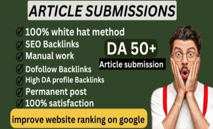 Gig Preview - Do high quality google ranking articles submissions link building