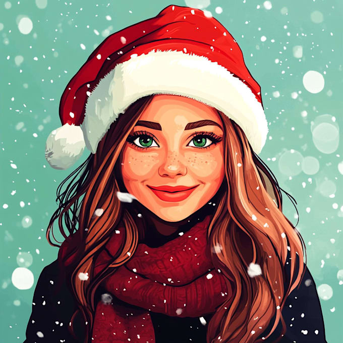 Bestseller - draw christmas caricatures, winter holidays cartoons