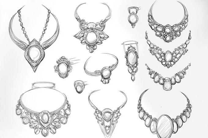 Gig Preview - Create stylish jewelry sketch design for you