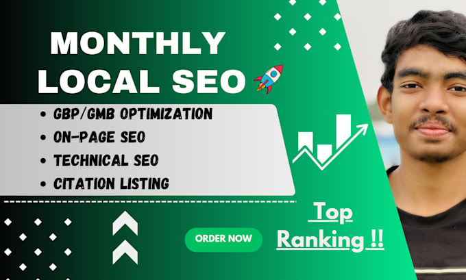 Gig Preview - Do monthly local SEO service for top ranking in google