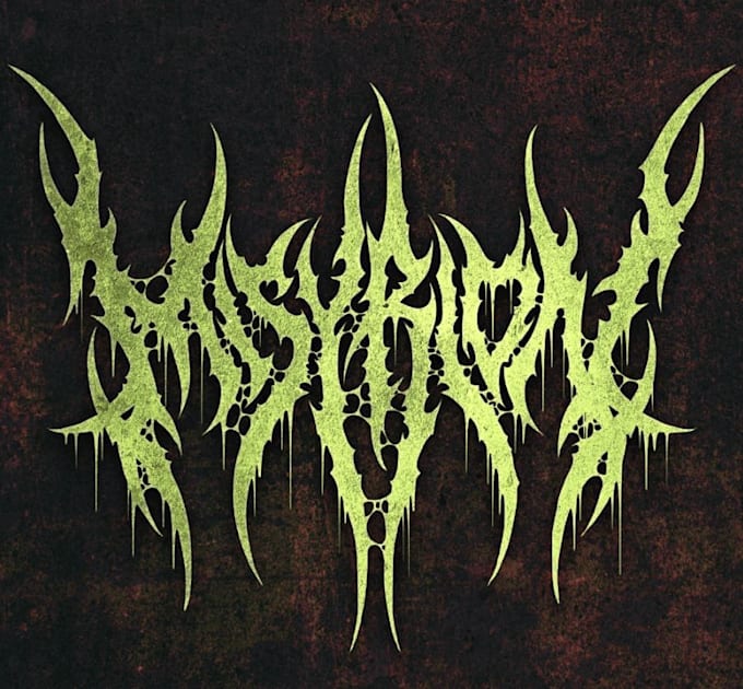 Gig Preview - Design a slamming death metal logo font with chrome