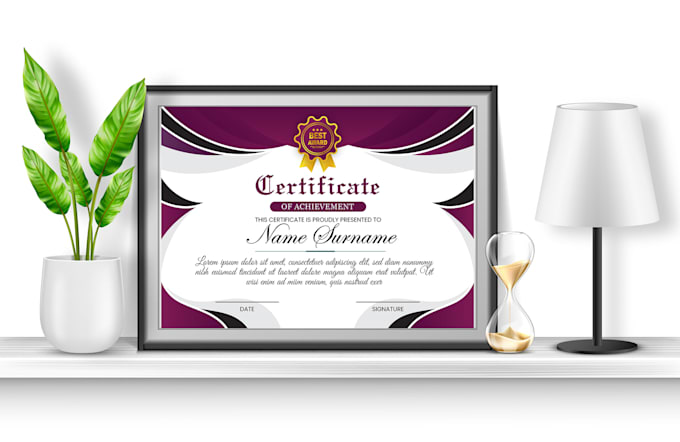 Gig Preview - Design a professional certificate or award design