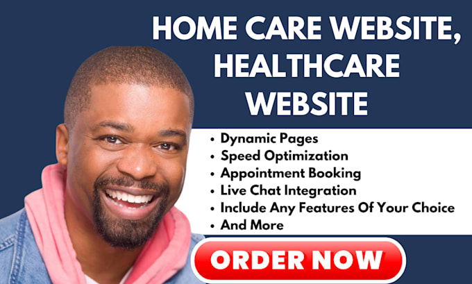 Gig Preview - Build home care website healthcare website senior care website medical website