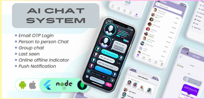 Gig Preview - Do ai based chat system for android and ios