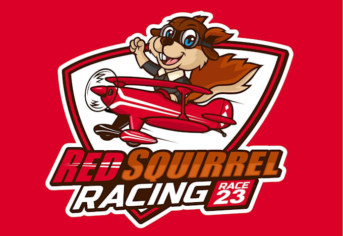 Bestseller - design a custom mascot squirrel racing logo unique energetic