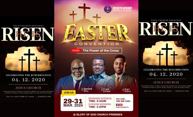 Bestseller - design unique and professional church flyer for church event flyers, brochure