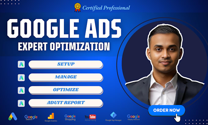 Gig Preview - Optimize and audit google ads adwords PPC campaign performance max search ads