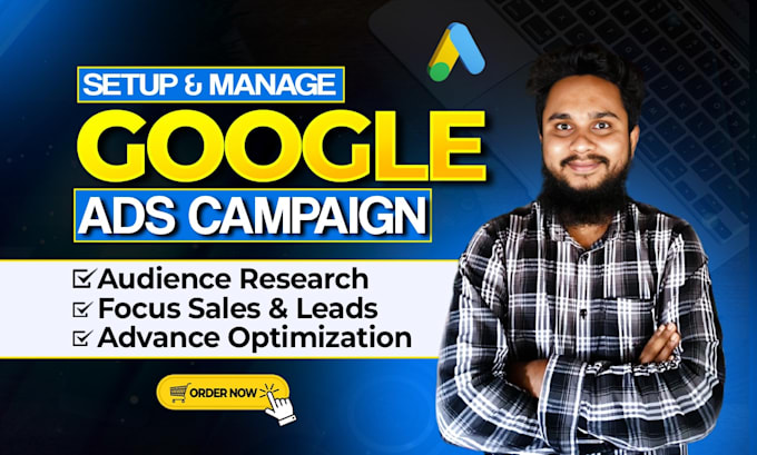 Gig Preview - Set up and manage your google ads adwords ppc campaigns for optimal result