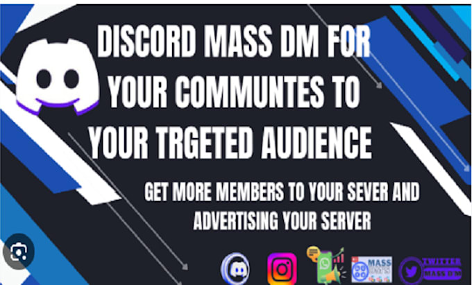 Gig Preview - Do instagram mass dm, daily outreach, discord mass dm to promote your business